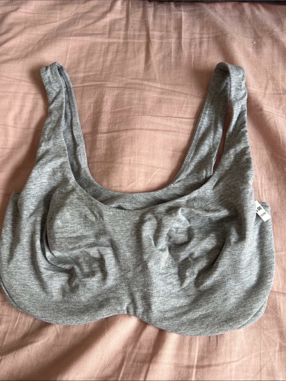 PINK Victoria's Secret Light Heather Gray Scoop Bralette